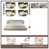 Cama de abraço moderna minimalista em tecido de algodão e linho, cama de casamento de luxo leve estilo creme, cama com encosto macio de designer nórdico famoso na internet