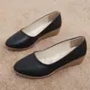 Zapatos Mocasines de Cuña Blancos con Grulla Almohada 2026 Primavera/Verano Nuevos para Mujer, Zapatos Planos con Aumento Interno de Altura, Mocasines de Suela Suave para Madres