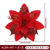 Flores artificiais de Natal, flores com glitter dourado, guirlandas artificiais douradas e prateadas para DIY, decorações artificiais para árvores de Natal, acessórios, fábrica atacadista