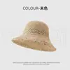 Sombrero de Paja Plano de Verano Estilo Francés con Diseño Floral para Mujer, Circunferencia de Cabeza Grande, Sombrero de Sol para Playa, Sombrero Tejido de Protección Solar