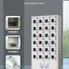 Gabinete de Almacenamiento para Teléfonos Móviles con Cerradura, Gabinete de Carga para Walkie-Talkies, Puerta de Cristal, Recargable, Gabinete de Almacenamiento para Teléfonos Móviles para Salas de Exámenes Escolares