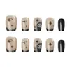 Gato Estrella Sin Rostro Ojo de Gato Textura de Alta Calidad Estilo Chica Elegante Estilo Hermana Mayor Blanqueamiento Arte de Uñas Cortas 30-t Uñas Portátiles