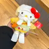 Llavero de Peluche Auténtico Popular de Dibujos Animados Hello Kitty con Gato Kt Montando un Caballo Blanco