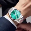 2026 Nuevo Elegante y de Alta Gama Hebilla Negocios Casual Dual Calendario Luminoso Reloj de Cuarzo para Hombres