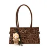 Moda Popular Simple Estilo Coreano Bolso Pequeño Cuadrado de Mano para Mujer Bolso Cruzado para Ir al Trabajo Otoño e Invierno 2025