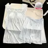 Pijama de Verano de Manga Corta 2026 con Sujetador Incorporado para Mujer Dulce Cómodo Delgado Color Sólido Seda de Hielo Ropa de Casa