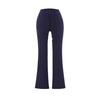 Calça Casual Lisa Vintage de Cintura Baixa com Cordão Calça Flare Feminina Primavera Outono Esportiva Slim Caimento Longo até o Chão