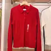 Suéter de Punto con Cuello Polo Acanalado para Mujer Camiseta Casual Suéter Adelgazante Camisa Base Versátil Modelo Nuevo 2026 X485321