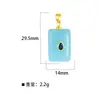 Colgante de Collar Meizu Tres Zonas Europeo y Americano DIY Incrustado con Circonita para Mujer Cuadrado Gota de Agua Corazón Resina Imitación Piedra Natural Joyería