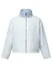 FORN3 Chaqueta de Plumas Nueva de Otoño Cuello Alto Cortavientos Cuadros Acolchado Ligera Versátil Ropa Exterior Cálida Casual para Hombre