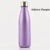 Botella de cola fabricante original transfronteriza botella de agua deportiva de acero inoxidable 304 con pintura de purpurina y polvo de purpurina dorada, taza aislada para dropshipping
