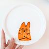 Caneca de Gato Fofa Divertida Infantil Pintada à Mão Prato de Jantar Cerâmica Cartoon Casal Copo de Água Alto Valor de Cor Caneca de Café