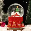 Papai Noel Transfronteiriço Bola de Cristal Luminosa Caixa de Música Enfeites Decoração de Natal Bola de Vidro Presentes para Crianças Venda por Atacado