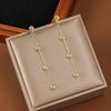 S925 prata agulha metal corrente tassel frisado brincos estilo coreano high-end simples estilo orelha stud feminino brincos frescos