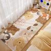 Alfombra de cabecera de dibujos animados 2025 Nuevo modelo Alfombra larga para dormitorio Dormitorio principal Habitación infantil Felpudo debajo de la cama Felpudo antideslizante