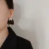 Pendientes de Aro en Forma de C Estilo Coreano ins Nicho Pendientes Simples Elegantes Pendientes de Estilo Frío Aguja de Plata 925 Pendientes Geométricos