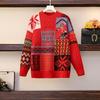 Suéter Navideño Bordado de Punto Europeo y Americano Pulóver Cuello Redondo Holgado Jacquard de Dibujos Animados Suéter de Punto de Cuello Redondo Personalización