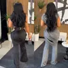 C7528 Transfronterizo Aliexpress Amazon Moda Europea y Americana para Mujer Conjunto de Dos Piezas Casual sin Mangas Crop Top y Pantalones Largos