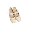 Sapatos de Ballet Mary Jane para Mulheres 2024 Novos Franceses Elegantes para Todos os Fósforos Sapatos de Couro de Boca Rasa