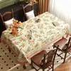 Nuevo mantel de estilo americano vintage para uso doméstico, de PVC lavable, impermeable y resistente al aceite, con un tacto lujoso y de alta gama, adecuado para mesas de comedor y mesas de centro.