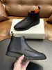 Comercio Exterior Venta Caliente Botines para Hombre Hechos de Piel de Vaca de Primera Capa STN Banda Elástica Simple en el Tobillo Versátiles para el Viaje Diario Botines Chelsea