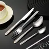 Acero Inoxidable Mesa Giratoria Cubiertos Cuchillo y Tenedor para Bistec Cuchara y Tenedor de Postre para el Hogar Patrón en Relieve Cubiertos Retro para Comida Occidental Juego de 5 Piezas