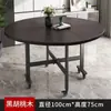 Mesa de jantar dobrável, extra grossa, mesa redonda grande móvel, mesa de jantar multifuncional com rodas, armazenamento, tipo dobrável.