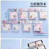 Notas de Mensaje de Dibujos Animados de Estudiante Hello Kitty Notas Adhesivas Cuadradas de Cuadrícula Autoadhesivas Papel Adhesivo de Alta Adherencia