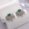 Pendientes de Ala de Golondrina Personalizados Transfronterizos Completamente Incrustados de Diamantes, Pendientes Brillantes de Explosión Estelar, Pendientes de Moda Coreana Europea y Americana Más Vendidos