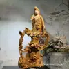 Fábrica de Esculturas em Madeira Esculturas em Raiz Ornamentos Estátua de Guanyin Maitreya Grande Guan Gong Dragão e Fênix de Ébano Figuras de Tuia de Taihang Artesanato para Sala de Estar