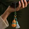 Llavero estilo chino, colgante de calabaza pequeña, accesorio para bolso, adorno cultural y creativo, cadena para teléfono móvil, regalo, nueva decoración de coche estilo chino