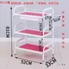 Carrito de tres niveles, estante de almacenamiento para cocina y baño, multiusos, puede sostener instrumentos, cargas pesadas y tiene ruedas para facilitar el movimiento