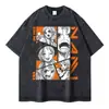 Camisetas do Shanks Vintage Lavada Anime One Piece Camiseta Overs