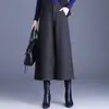 Nuevos pantalones de lana de pierna ancha para mujer, otoño 2026, nuevos pantalones casuales elegantes y con estilo, engrosados, de cintura alta, adelgazantes