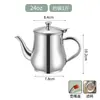 Olla de Aceite de Acero Inoxidable, Jarra de Aceite Doméstica Antiderrames, Botella para Verter Aceite, Recipiente de Aceite de Cocina, Botella de Aceite con Filtro de Aceite Comestible