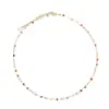 Collar de Dopamina Colorido para Mujer Cadena de Clavícula de Lujo Ligero Nicho Simple de Gama Alta con Perlas y Circonitas