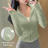 Chaqueta de Yoga de Primavera Ajustada con Cuello Alto y Forro Polar para Mujer, Cárdigan con Cremallera para Correr, Deportes, Yoga y Fitness