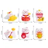 Micro-paisagem Criativa Fofa Estatueta de Gato da Sorte Item Decorativo DIY Acessórios de Sacola Surpresa Mini Decoração de Mesa de Carro