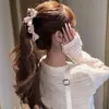 Elegante y sofisticado accesorio para el cabello de pinza de plátano para dar volumen al cabello, pinza de pelo de cola de caballo a la moda, pasador de lunares dulces estilo coreano