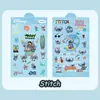 [Colección] Stitch de Dibujos Animados Mickey Minnie Historia de Carreras Pegatina Transparente de PET Pegatina Decorativa Creativa