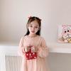 Bolso bandolera para niños de celebridades de Internet, bonito bolso de gelatina para niña, mini bolso de mano con perlas de dibujos animados para bebé.