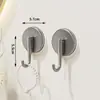 Gancho en forma de J con ventosa, sin rastro, sin perforación, gancho adhesivo fuerte de carga para cocina y baño, gancho individual para colgar llaves y toallas en la pared