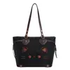 Bolso Cruzado de Hombro de Gatito Lindo de Moda Estilo Coreano para Mujer Diseño de Nicho Retro Versátil Casual Gran Capacidad
