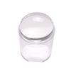 Suministros para uñas al por mayor, sello de silicona transparente para uñas, cabezal de impresión totalmente transparente de 3,8 cm con tapa, herramientas de impresión DIY