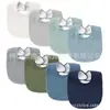 Babero Lavado de Gasa Crepé de Cuatro Capas Personalizado para Bebé, Toalla de Gasa de Algodón Plisado de Color Sólido para Recién Nacidos