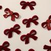 Pendientes de acrílico flocado para otoño e invierno, sencillos, combinables con todo, color vino tinto, con lazo perforado, accesorios DIY hechos a mano, funda para teléfono móvil