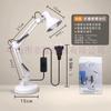 Lámpara de Escritorio de Lectura con Protección Ocular LED Americana Personalizada Hierro Forjado Plegable Lámpara de Escritorio Aprendizaje Lectura Clip Brazo Largo Protección Ocular Escritorio