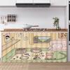 Cortina Sencilla Estilo Dibujo Animado para Gabinete de Cocina para Ocultar Desorden, Tipo Riel Deslizante sin Taladro, a Prueba de Polvo y Estéticamente Agradable para Gabinetes sin Puerta
