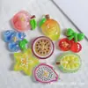 Nuevo Estilo Botón Fruta de Dibujos Animados Realista Accesorios de Resina, Transparente como el Hielo Resina 3D Hecho a Mano DIY Accesorios para el Cabello