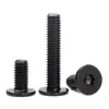Tornillo de Acero Inoxidable 304 Negro cm Cabeza Plana Grande Cabeza Ultraplana Hexagonal de Cuadrado Mm2M2.5M3M4M5M6